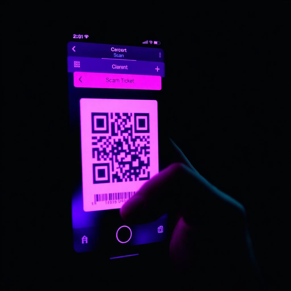 E-ticket being scanned